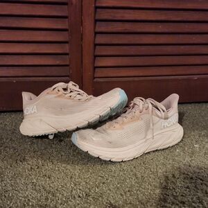 Hoka Women's Beige and Blue Athletic Shoes